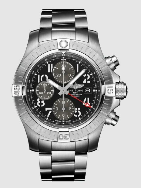 Review Breitling AVENGER CHRONOGRAPH GMT 45 Replica watch A24315101B1A1